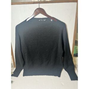 Vince Black Wool & Cashmere Blend Pullover Sweater Quiet Luxury Minimalist